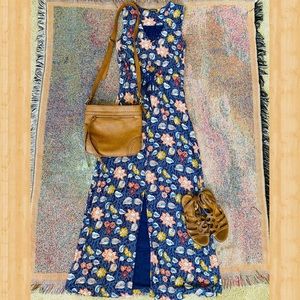 Lucky brand boho floral maxi dress sundress cute